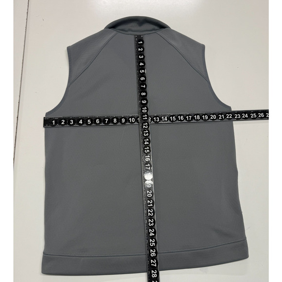 Nike Dri Fit Vest Mens Large Gray Full Zip Running Training Zip Pocket Outdoors - Picture 3 of 11